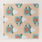 Puzzle Coupe bleu clair Motif sans voile. (Horizontal)