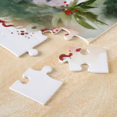 Puzzle Coupe festive de la couronne de Noël dalmate (Côté)