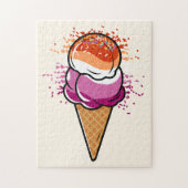 Puzzle Coupe Lesbienne Sapphic LGBT Pride Drapeau Crème g (Vertical)