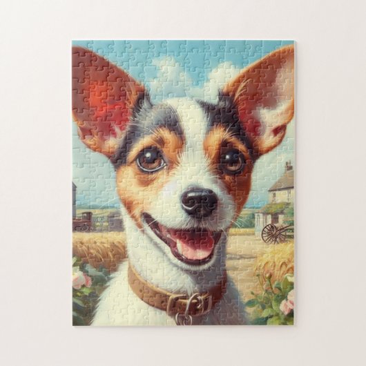 Puzzle Coupe Toy Fox Terrier Peinture (Vertical)