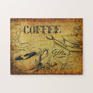 Puzzle Coupe vintage de café Vieux broyeur de café