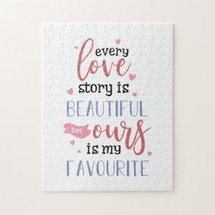 Puzzle Couple Cadeau Notre histoire d'amour est mon préfé