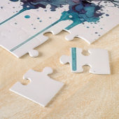 Puzzle Couple d'aquarelle dans le coeur Valentine's (Côté)