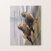 Puzzle couple de canards mandarins (Vertical)