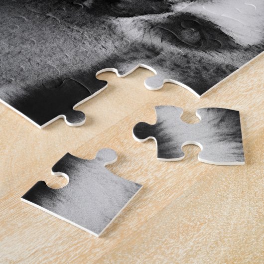 Puzzle Couple de lémuriens à queue d'anneau mangeant de l (Côté)