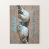 Puzzle Couple de Lovebirds avec son et ses noms (Vertical)