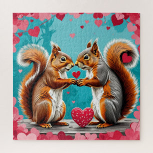 Puzzle Couple d'écureuils amoureux