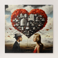 Couple en amour Surréalisme