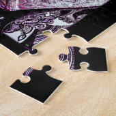 Puzzle Couple interracial noir et blanc étreinte (Côté)