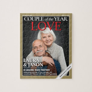 Puzzle Couple Personnalisé, Magazine d'Anniversair