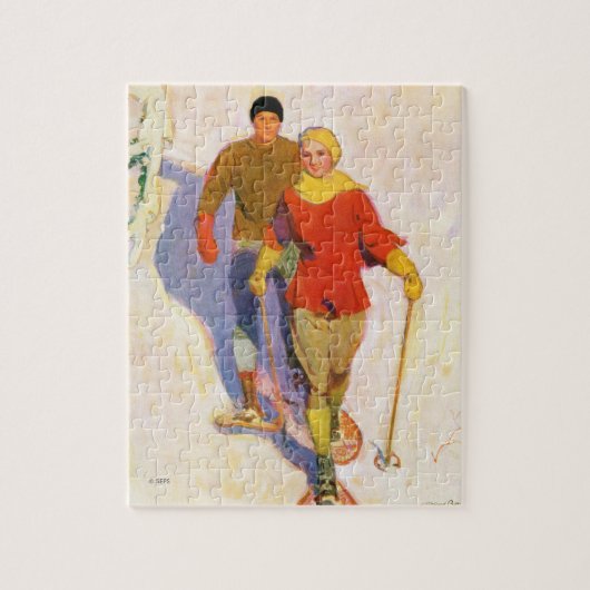 Puzzle Couple portant des raquettes par McClelland Barcla (Vertical)