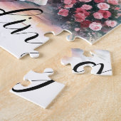 Puzzle couple romantique sous mariage d'arc fleuri (Côté)