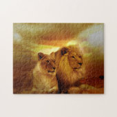 Puzzle Couples de lions (Horizontal)