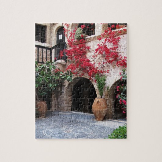 Puzzle Cour CRÈTE GRÈCE d'église de monastère de Toplou (Vertical)