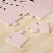 Puzzle Courbe feuillue moderne stylisée écriture bénite (Côté)