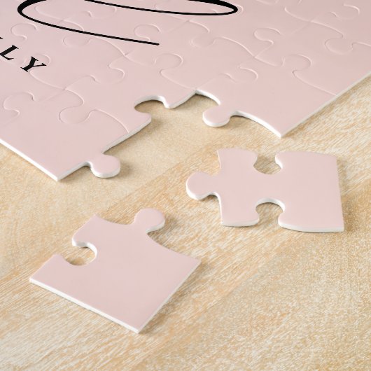 Puzzle Courbe feuillue moderne stylisée écriture bénite (Côté)