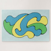 Puzzle Courbes d'insertion (Jaune, Bleu, Vert) (Horizontal)