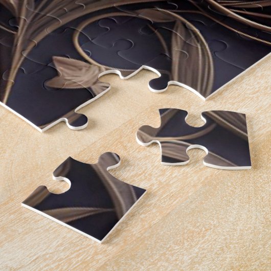 Puzzle Courbes gracieuses : Tulipe blanche au design Art (Côté)