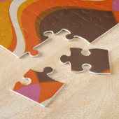 Puzzle Courbes rétro : 60s-les années 70 Wallpaper Textur (Côté)