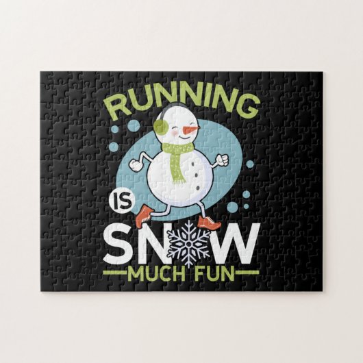 Puzzle Coureur d'hiver - Courir est neige beaucoup amusan (Horizontal)