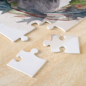 Puzzle Couronne de Noël Chat Noir Kit Chaton Festif (Côté)