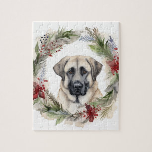 Puzzle Couronne de Noël de Berger d'Anatolie Chien de fêt