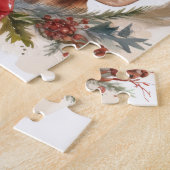 Puzzle Couronne de Noël de teckel Chien festif (Côté)