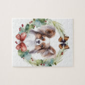 Puzzle Couronne de Noël festive Papillon (Horizontal)