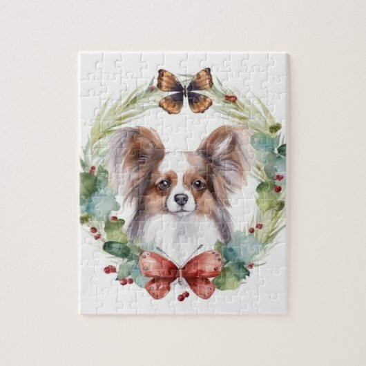Puzzle Couronne de Noël festive Papillon (Vertical)