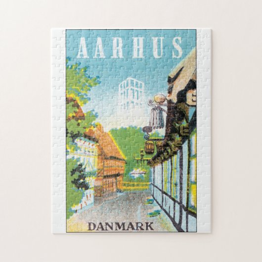 Puzzle Courrier de Vintage voyage d'Aarhus Danmark (Vertical)