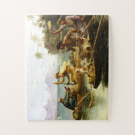 Puzzle Course au marché, Chevalier (Vertical)