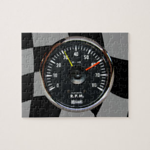 Puzzle Course automatique analogique vintage