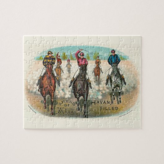 Puzzle Course De Cheval vintage Devant Tous (Horizontal)