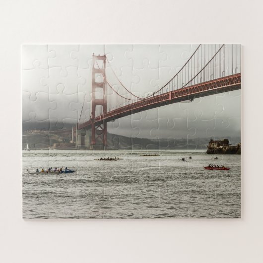 Puzzle course de pirogue à balancier dans la baie de San (Horizontal)