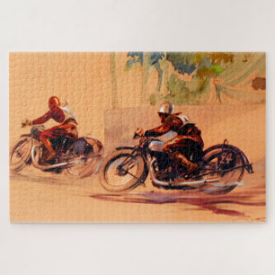 Puzzle "Course Vintage de moto"