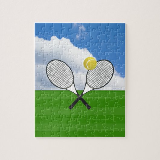 Puzzle court de tennis et RACKETS DE TENNIS (Vertical)