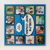 Puzzle Cousin 12 Photo Collage Comique Livre amusant Bleu (Horizontal)