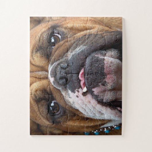 Puzzle Coussin de jet de Bouledogue Anglais (Vertical)