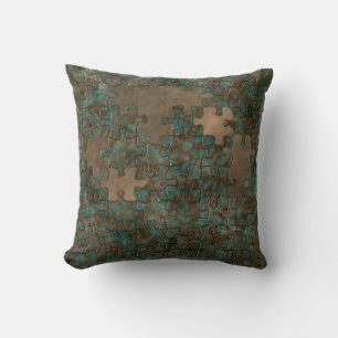 Puzzle coussin de jeton métallique oxydé