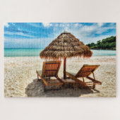 Puzzle Coussin décoratif pour chaises longues sur la plag (Horizontal)
