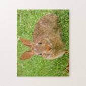 Puzzle Couteau Bunny Chewing Greens sur le Golf Fairway (Vertical)