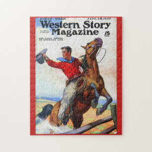 Puzzle Couverture du magazine Western Story 1924