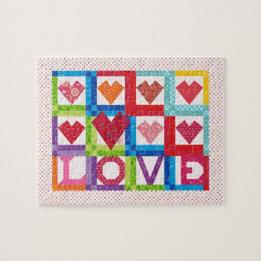 Puzzle Couvre-lit Heart Love (Horizontal)