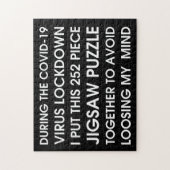 Puzzle COVID-19 ~ Typographie noir et blanc (Vertical)