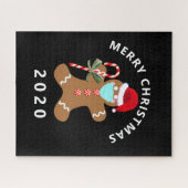 Puzzle Covid Gingerbread Homme drôle Noël 2020 (Horizontal)