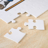 Puzzle Cow as Farmer with Pitchfork (Côté)