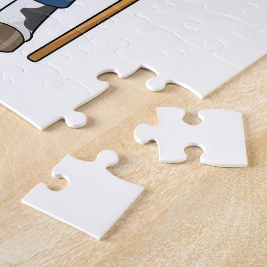 Puzzle Cow as Farmer with Pitchfork (Côté)