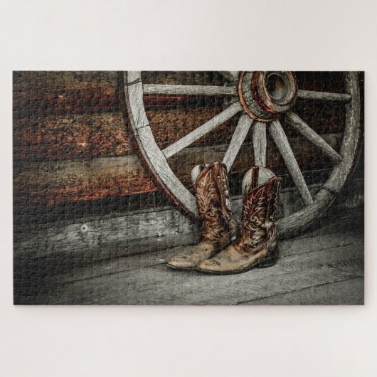 Puzzle Cowboy Boots (Horizontal)