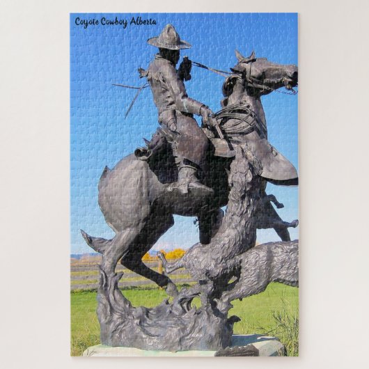 Puzzle Cowboy Coyote Alberta (Vertical)