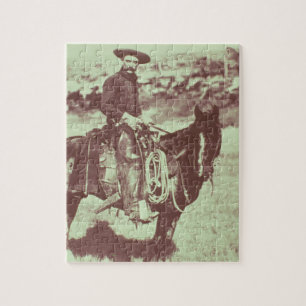 Puzzle Cowboy du Montana, c.1880 (photo de b/w)
